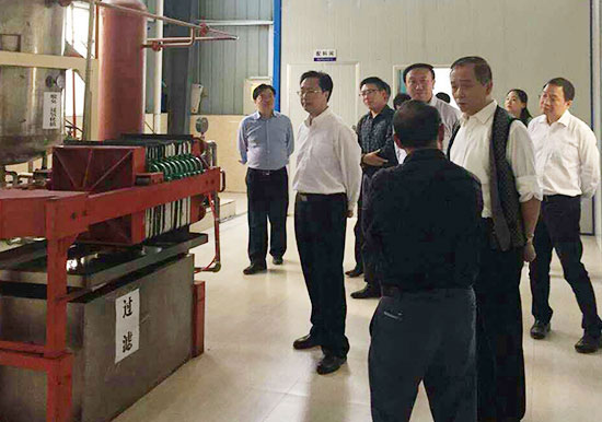 省領(lǐng)導(dǎo)在來鳳縣委書記胡澤和縣長向軍的陪同下參觀我公司廠房 湖北有機山茶油